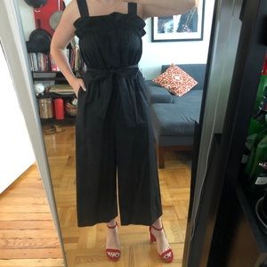 KATE SPADE Sample Black Ruffle Jumpsuit